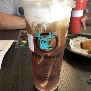 Peach Oolong Tea with Cheese Foam
