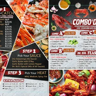 Cajun Seafood Menu