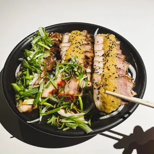 Garlic &amp; green onion bossam