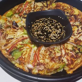 Seafood and Green Onion Pancakes