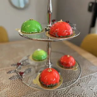 a three tiered cake stand