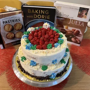 White Chocolate Raspberry Cake