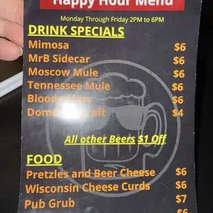 Happy hour even on fridays!