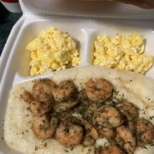 Shrimp &amp; Grits &amp; scrambled eggs