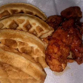 Honey Hot Chicken and Waffles