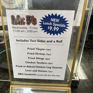 Lunch specials