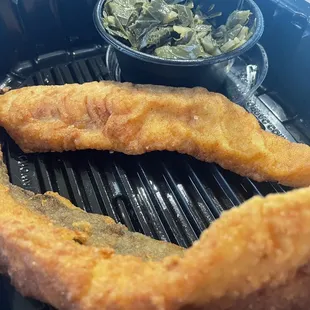 Whitting Fish and collards