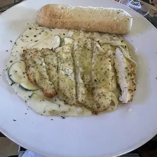 Parmesan Crusted Chicken Fettuccine