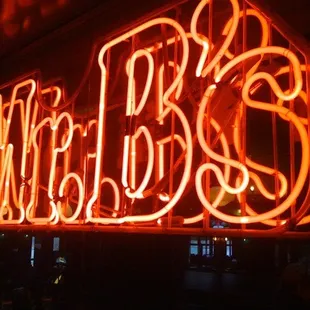 a neon sign