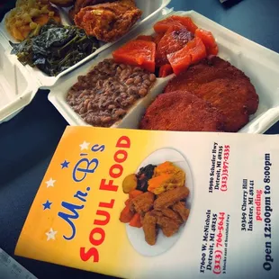 Salmon Croquettes, Black Eye Peas n Sweet Taters