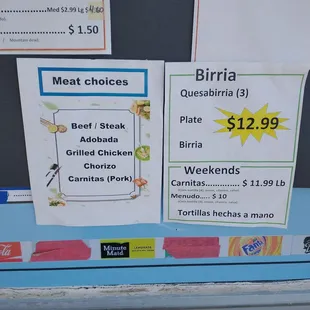 Meat options