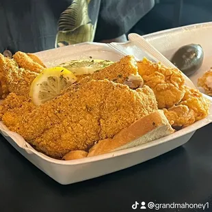 Catfish and shrimp
