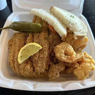 2 pc fish and shrimp
