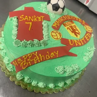 Soccer cake custom