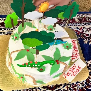 4lb Butterscotch cake with cake topper from Amazon