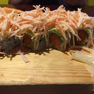 Kiss roll- salmon, cucumber and crab