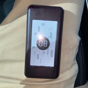 A number flash device to let you know when your order is ready.