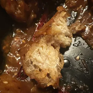 Sesame chicken so dry and hard it will chip a tooth