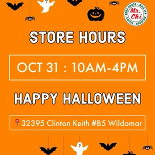 We open on oct 31,2024 from 10 to 4