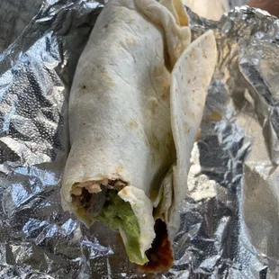 Steak beef burrito