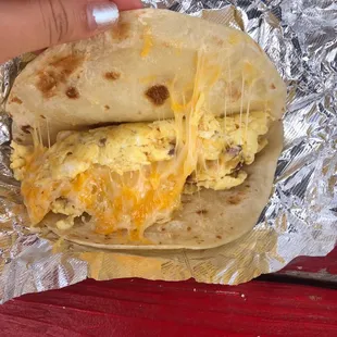 Bacon eggs and cheese
