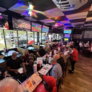 iners sitting at tables