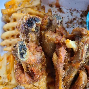 Refried wings that are hard cannot be eaten.