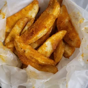  closeup of a basket of fries