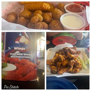 Left - what buffalo wings should look like - right - Buffalo wings you actually get