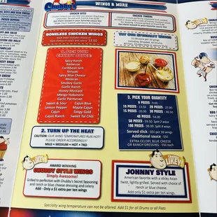 Wing flavors and styles