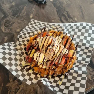 a plate of food on a table