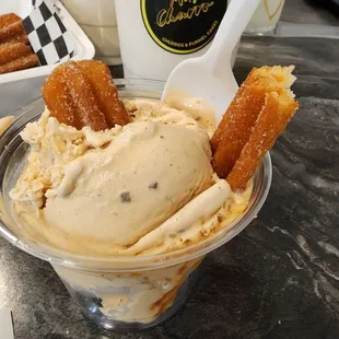 Churros in my ice cream