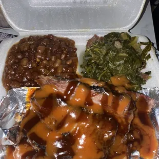 Beef Brisket Baked Beans Collard Greens