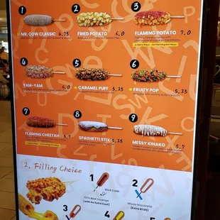 menu options and then you add sauce