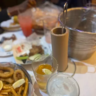 a table full of food