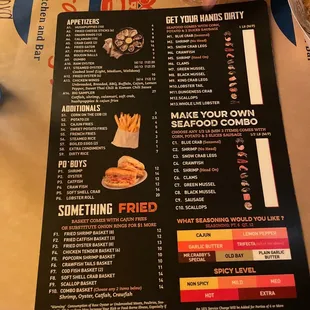the menu