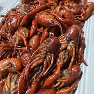 Boiled crawfish
