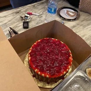 a cheesecake in a box