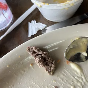 The Fried Steak Chicken that no matter how many times I chewed it, it wouldn't break and felt like biting rubber.