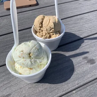 Key lime pie and espresso chip hard serve