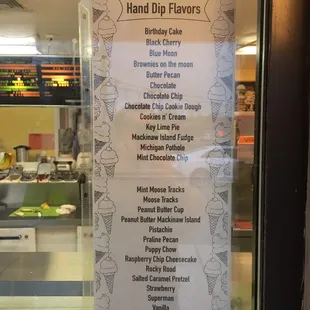 April 2020 menu