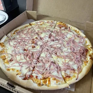 Large shredded ham sub
