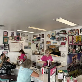 glimpse of inside of restaurant