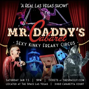 Mr. Daddy's Cabaret is back at The Space LV, January 15th, 2022 at 9 P.M.