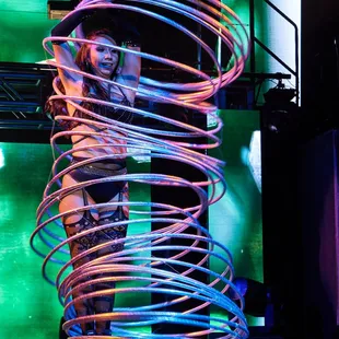 Ms. Jacqueline and her amazing balancing ball hoop act!