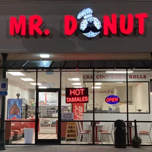 the front of a restaurant