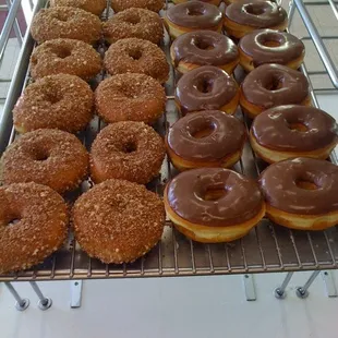 Crumb &amp; chocolate glazed donuts