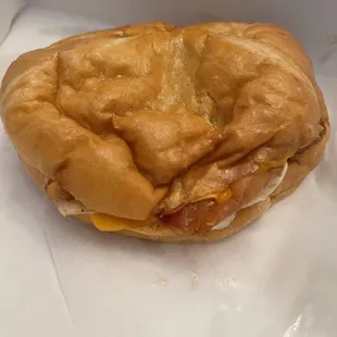 Freshly made Bacon, Egg &amp; Cheese Croissant