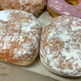 Jelly filled powdered donuts