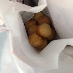 Donut holes (they are still warm!!)